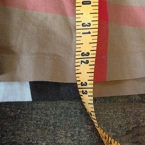 Burberry Tan, Black, White & Pink Plaid Long Sleeve Dress - Picture 11 of 11